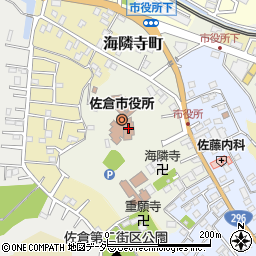 佐倉市役所　財政課周辺の地図