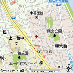 東京都江戸川区興宮町14-26周辺の地図