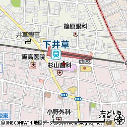 ツルハドラッグ下井草駅前店周辺の地図