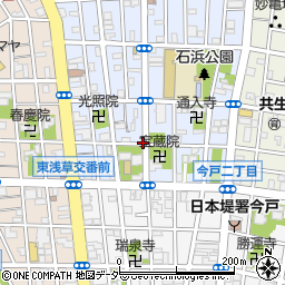 東京都台東区清川1丁目周辺の地図