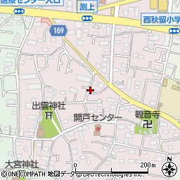 東京都あきる野市渕上周辺の地図