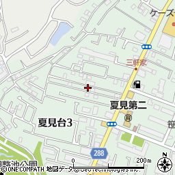 千葉県船橋市夏見台3丁目21周辺の地図