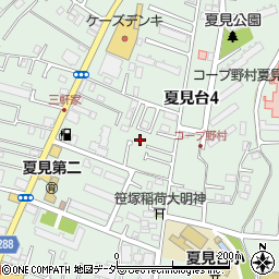 千葉県船橋市夏見台4丁目14-36周辺の地図
