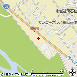 山梨県韮崎市下祖母石2120-1周辺の地図