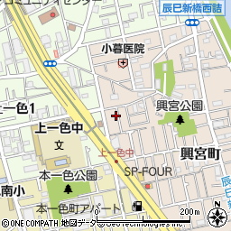 東京都江戸川区興宮町14-6周辺の地図
