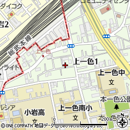 東京都江戸川区上一色1丁目周辺の地図