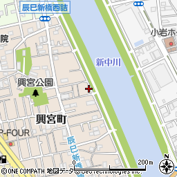 東京都江戸川区興宮町22周辺の地図
