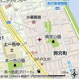 東京都江戸川区興宮町14周辺の地図