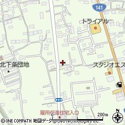 山梨県韮崎市藤井町北下條1646周辺の地図