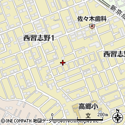 千葉県船橋市西習志野1丁目38周辺の地図