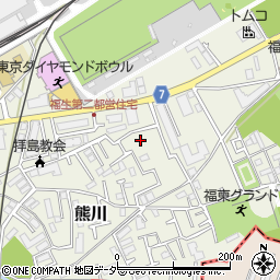 東京都福生市熊川1638-1周辺の地図