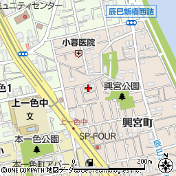 東京都江戸川区興宮町14-8周辺の地図