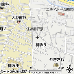 タイムズ西東京柳沢駐車場周辺の地図