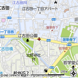 江古田一周辺の地図