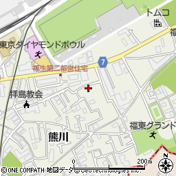 東京都福生市熊川1638-4周辺の地図
