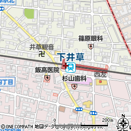 モスバーガー下井草駅店周辺の地図