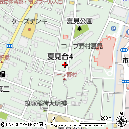 千葉県船橋市夏見台4丁目11-12周辺の地図