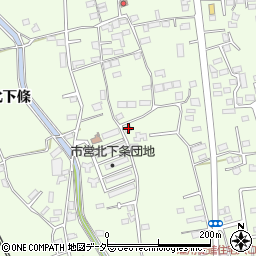 山梨県韮崎市藤井町北下條1707周辺の地図