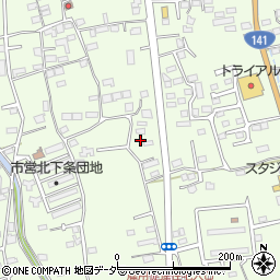 山梨県韮崎市藤井町北下條1672周辺の地図