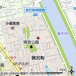 〒133-0042 東京都江戸川区興宮町の地図