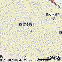 千葉県船橋市西習志野1丁目周辺の地図