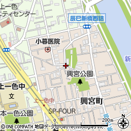 東京都江戸川区興宮町15-14周辺の地図