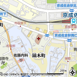 佐倉郵便局周辺の地図