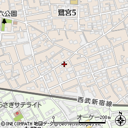 田中荘西周辺の地図