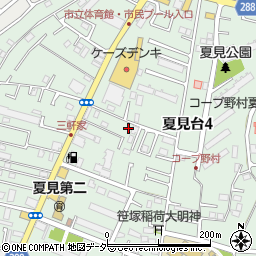 千葉県船橋市夏見台4丁目4-29周辺の地図