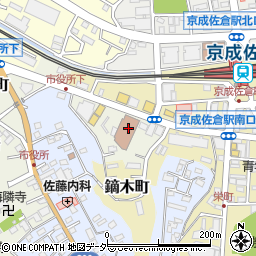 佐倉郵便局貯金サービス周辺の地図