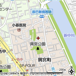 東京都江戸川区興宮町18-24周辺の地図
