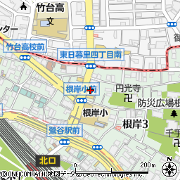 東京都台東区根岸3丁目10周辺の地図