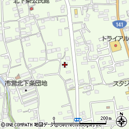 山梨県韮崎市藤井町北下條1674-1周辺の地図