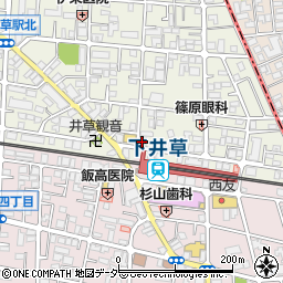 ローソン下井草駅前店周辺の地図