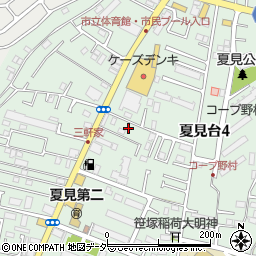 千葉県船橋市夏見台4丁目4-26周辺の地図