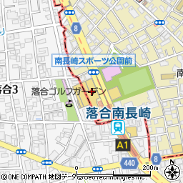 ボンフィンフットボールパーク落合南長崎周辺の地図