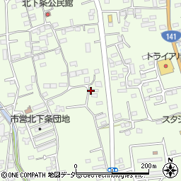 山梨県韮崎市藤井町北下條1674周辺の地図