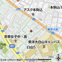 東京都文京区白山5丁目周辺の地図