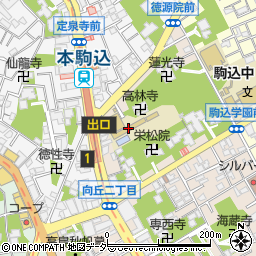 文京区立駒本小学校周辺の地図