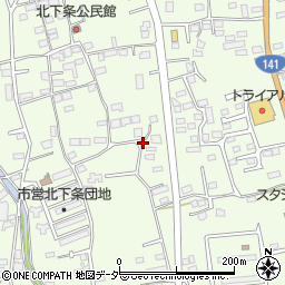 山梨県韮崎市藤井町北下條1691周辺の地図