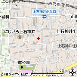 東京都練馬区上石神井1丁目周辺の地図