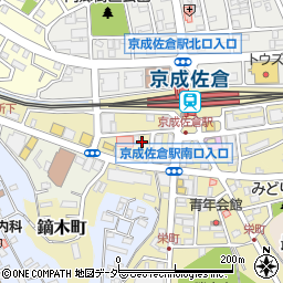 タイムズ佐倉中央病院駐車場周辺の地図