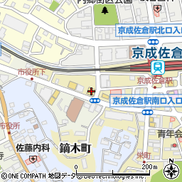 ガスト佐倉店周辺の地図