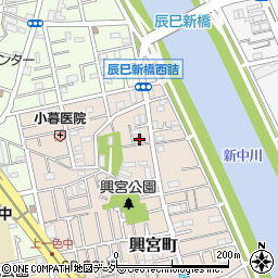東京都江戸川区興宮町18-16周辺の地図