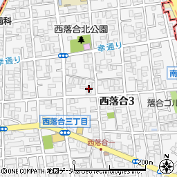 東京都新宿区西落合3丁目周辺の地図