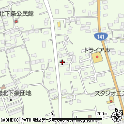 山梨県韮崎市藤井町北下條1681周辺の地図