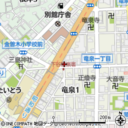 アジールコート台東入谷周辺の地図