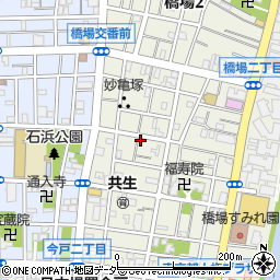 東京都台東区橋場1丁目20-6周辺の地図