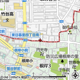 ＳＡＮパーク東日暮里５駐車場周辺の地図