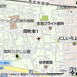 東京都練馬区関町東1丁目周辺の地図